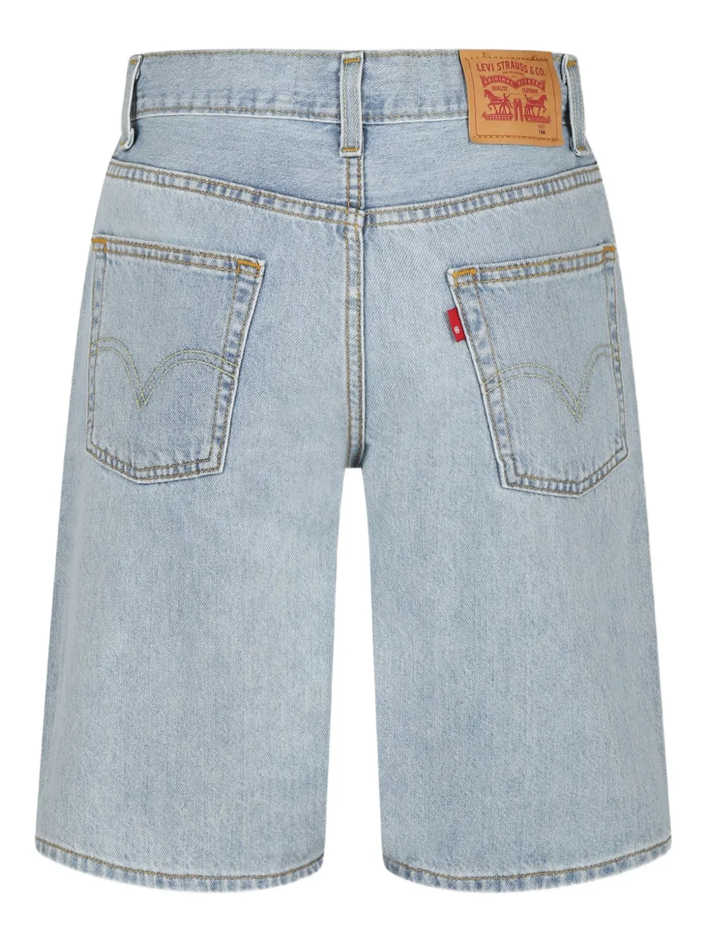 Levi's Kids Spijkershorts met gewassen-effect Blauw