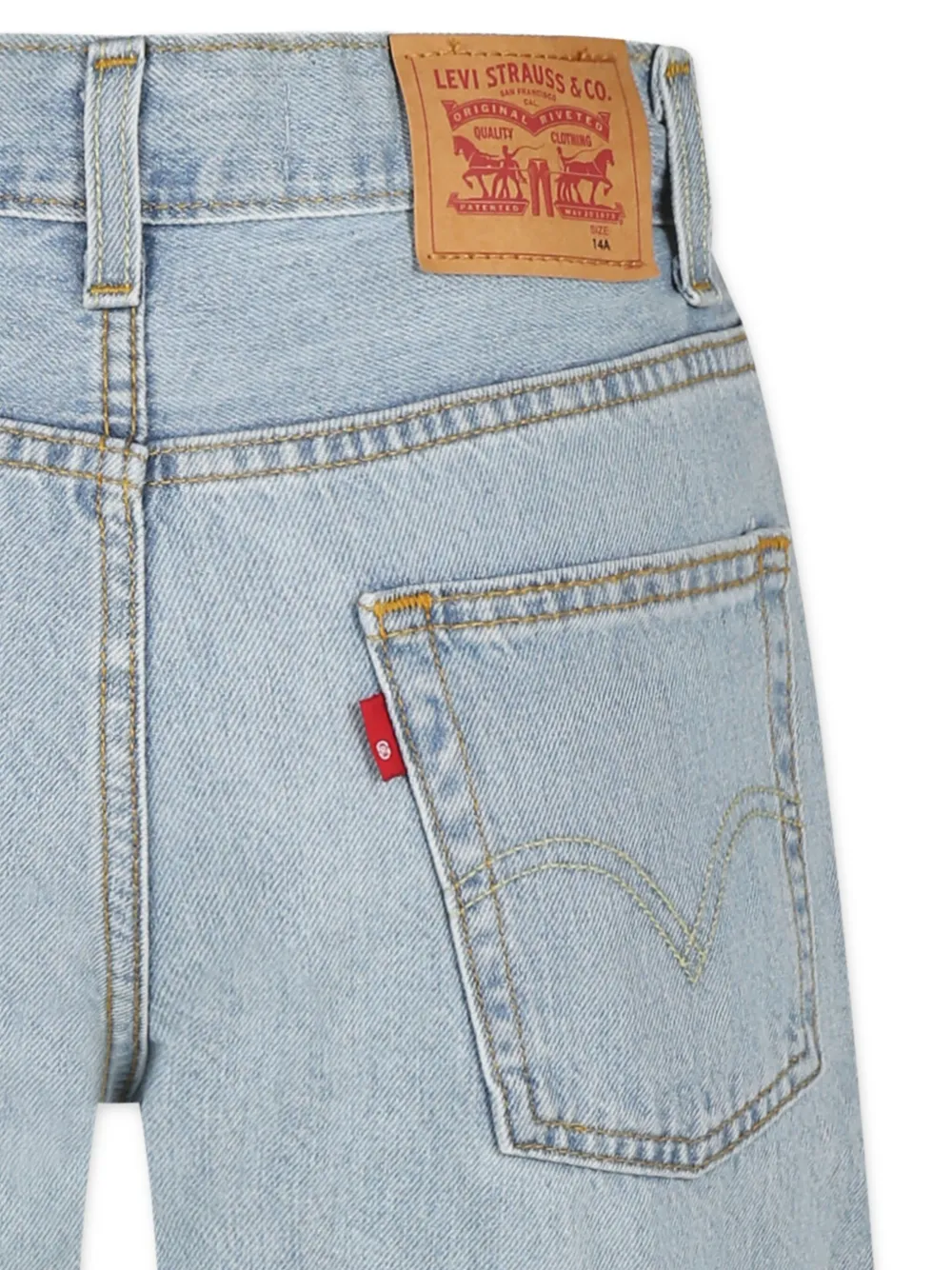 Levi's Kids Spijkershorts met gewassen-effect Blauw