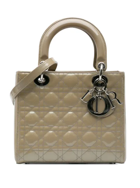 Christian Dior Pre-Owned 2012 medium Cannage Lady Dior lakleren tas