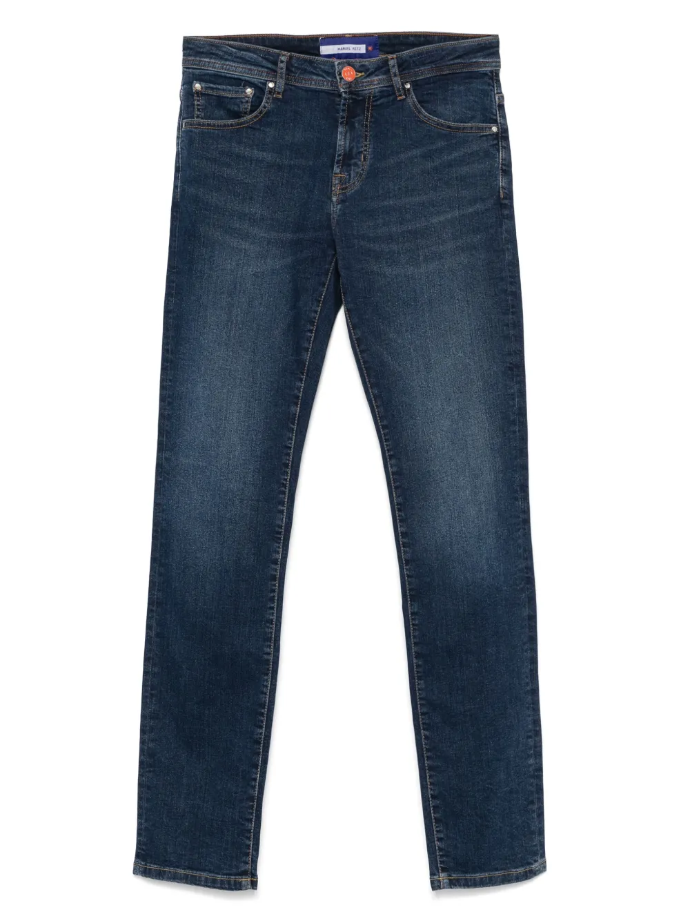Manuel Ritz jean à patch logo | bleu | Image 1