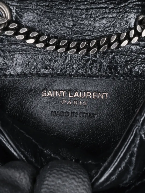 Saint Laurent Pre-Owned 2022 マイクロ クリンクルレザー ニキ