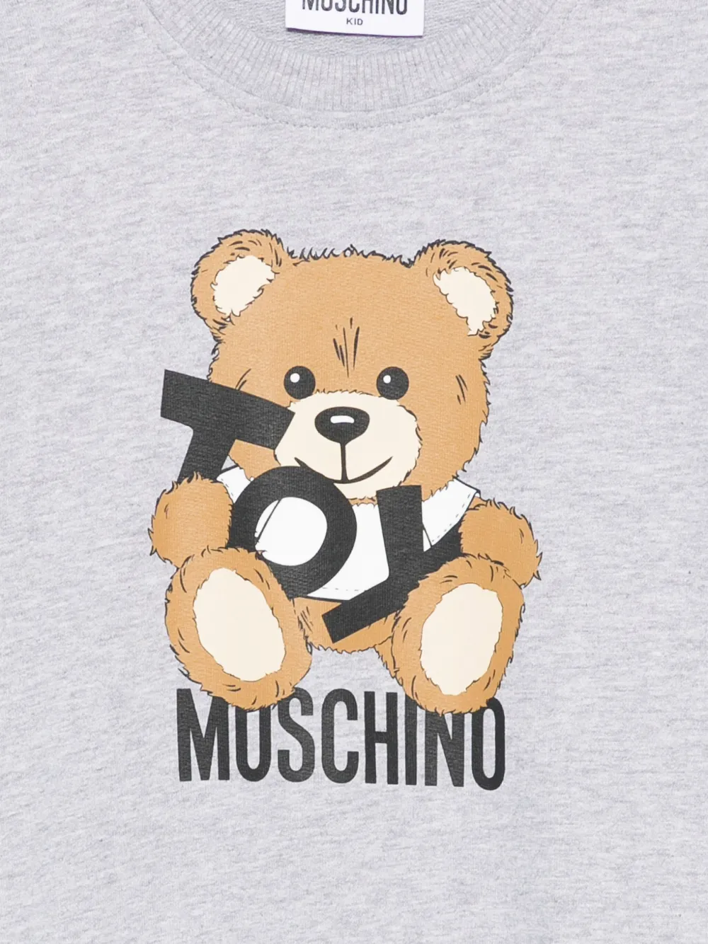 Moschino Kids Sweater met teddybeerprint Grijs