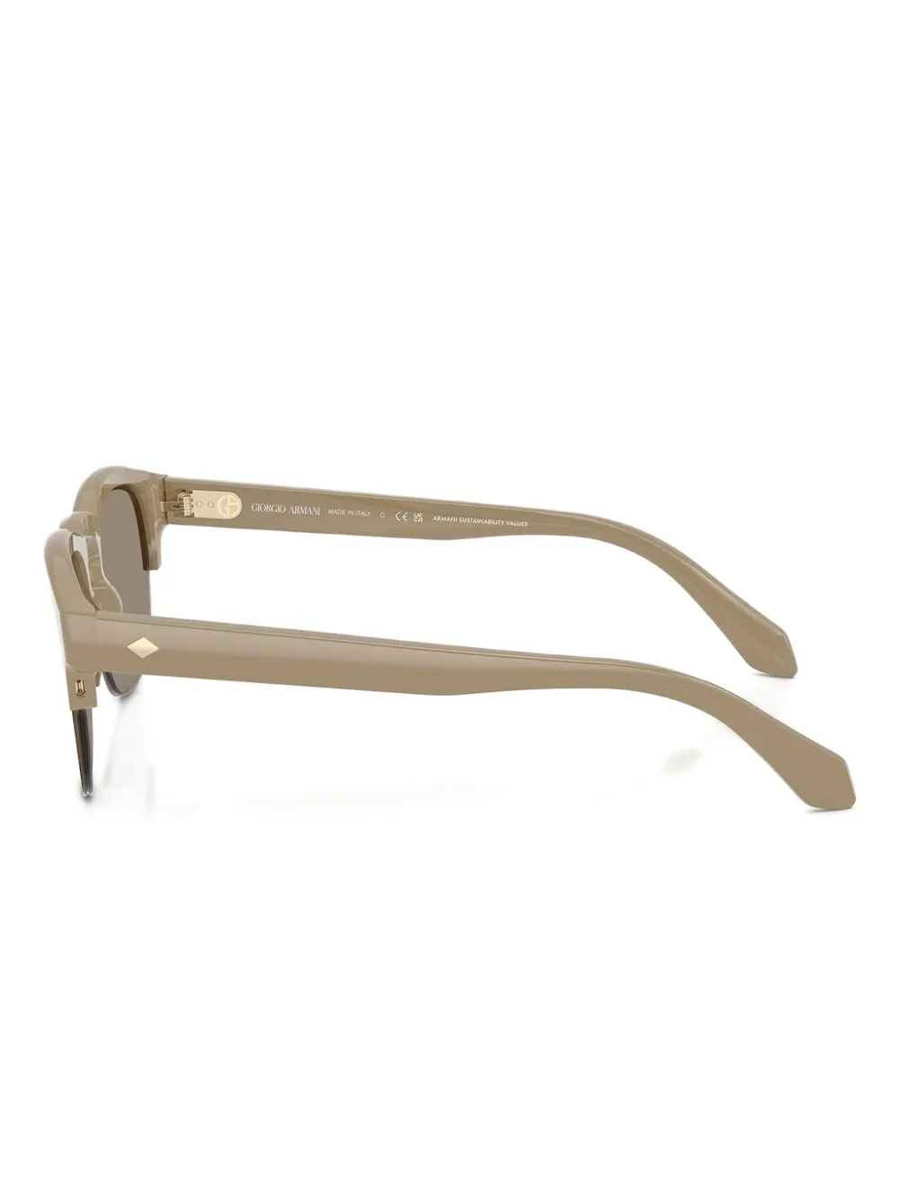 Giorgio Armani Zonnebril met rond montuur Beige