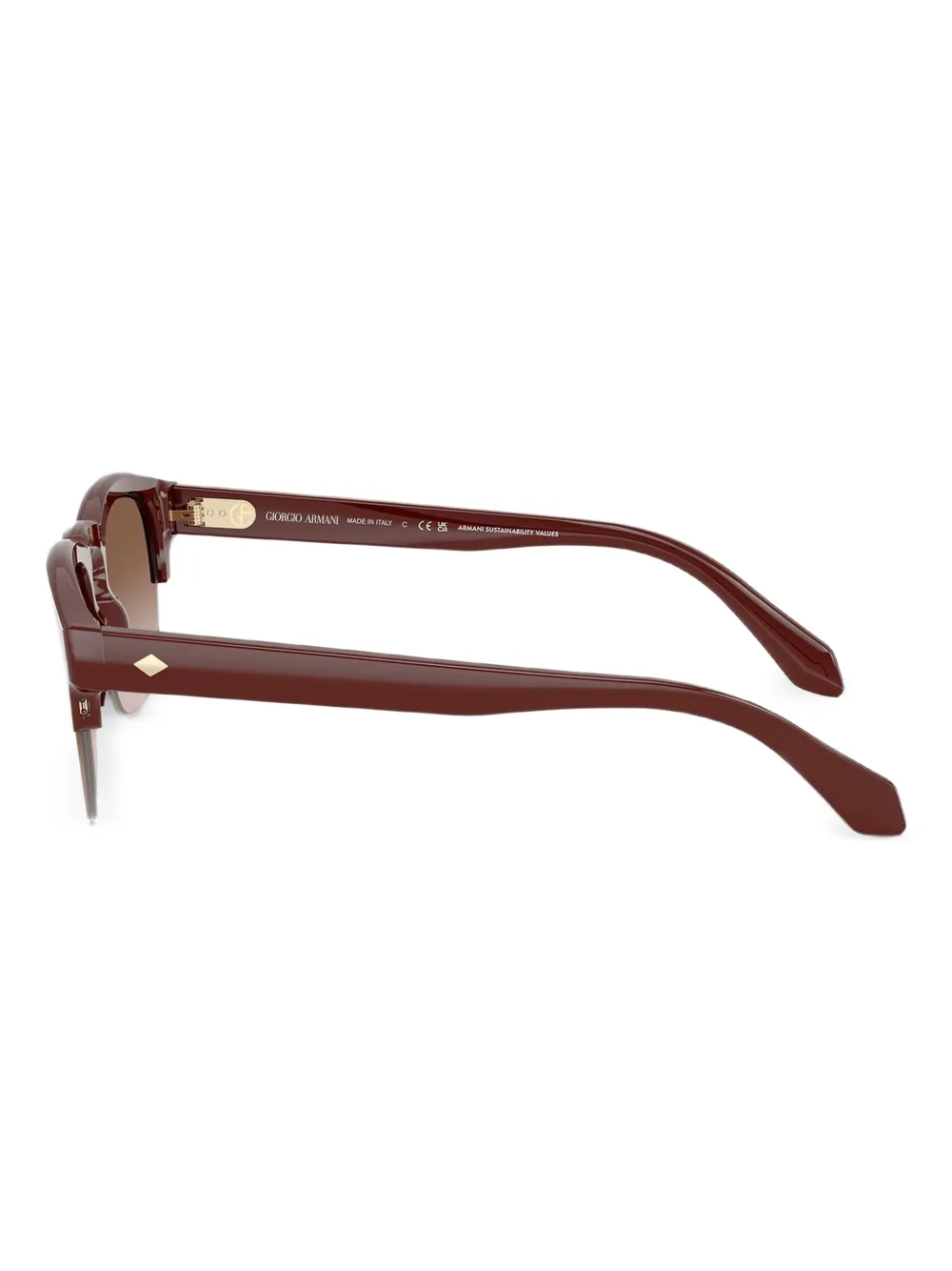 Giorgio Armani Zonnebril met rond montuur Rood