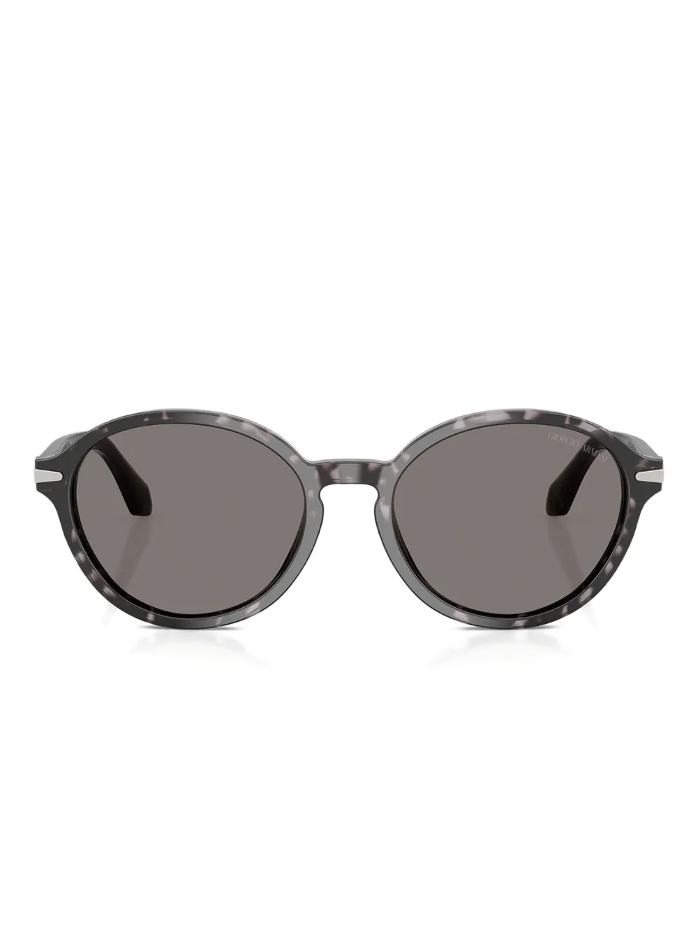 Giorgio Armani Occhiali da sole tondi con effetto tartarugato - Grigio