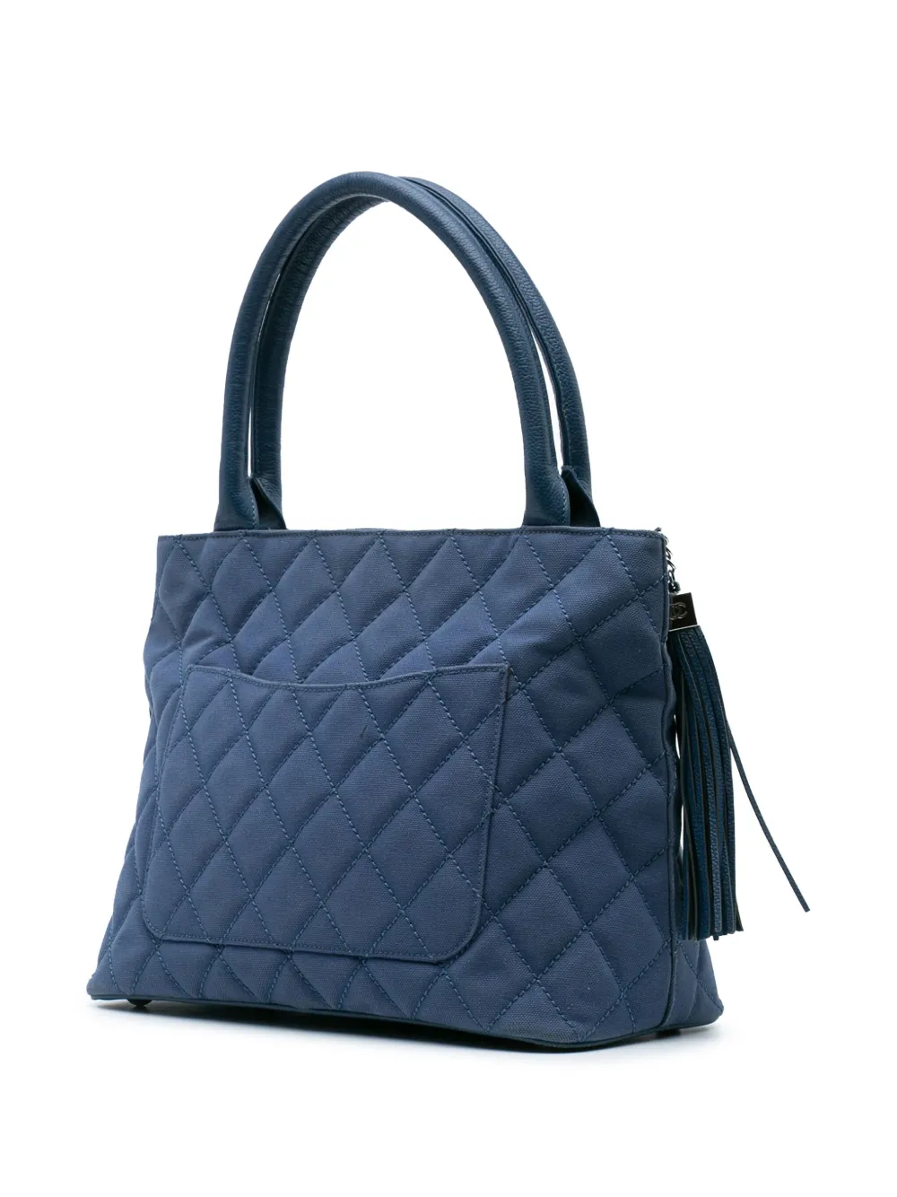 CHANEL Pre-Owned 2004-2005 Quilted Canvas and Caviar Tassel tote bag | Pre-Owned | Image 2