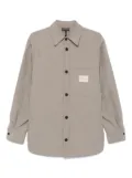 Emporio Armani logo-patch shirt jacket - Neutrals