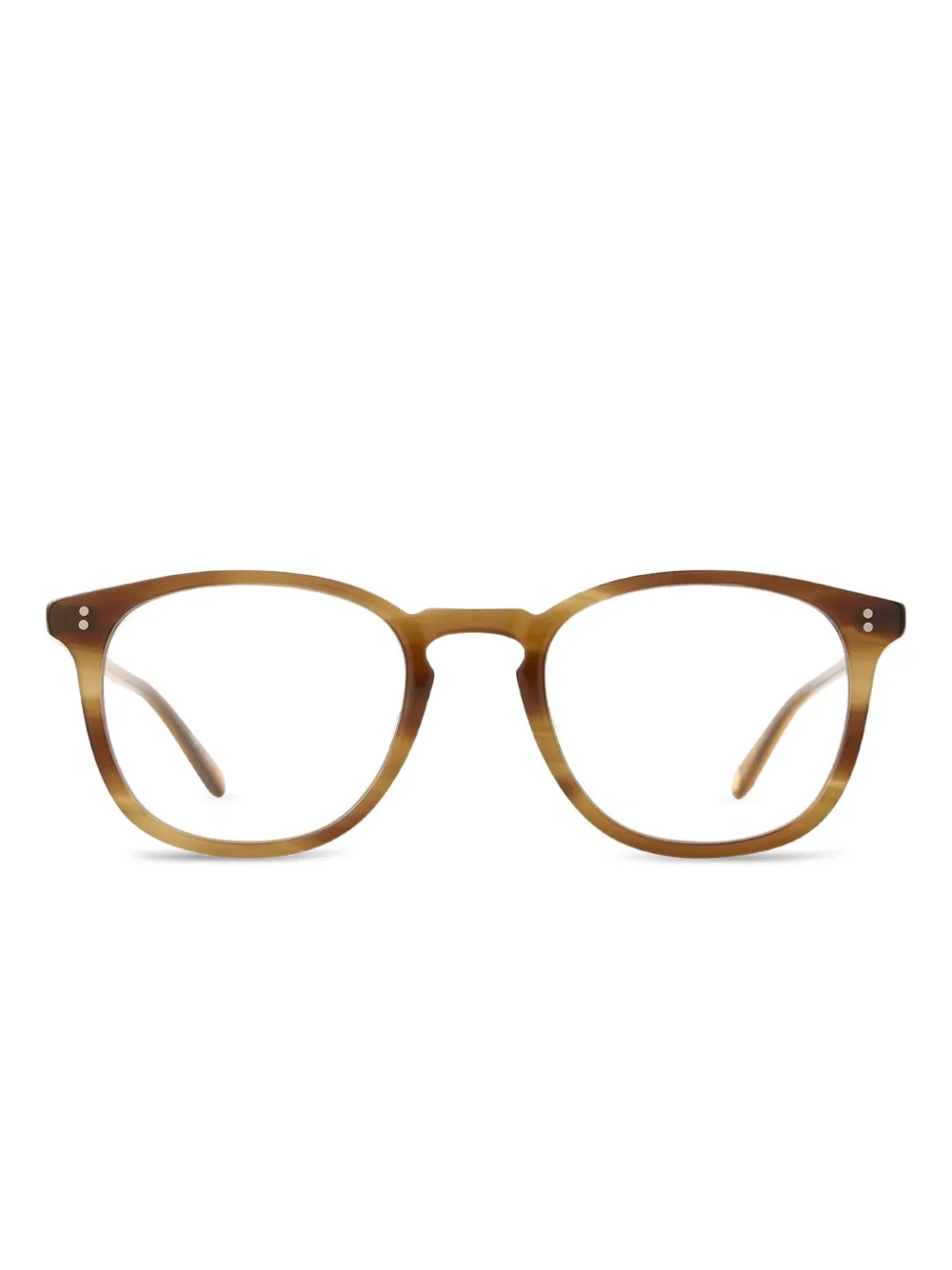 Garrett Leight Bril met rond montuur Bruin