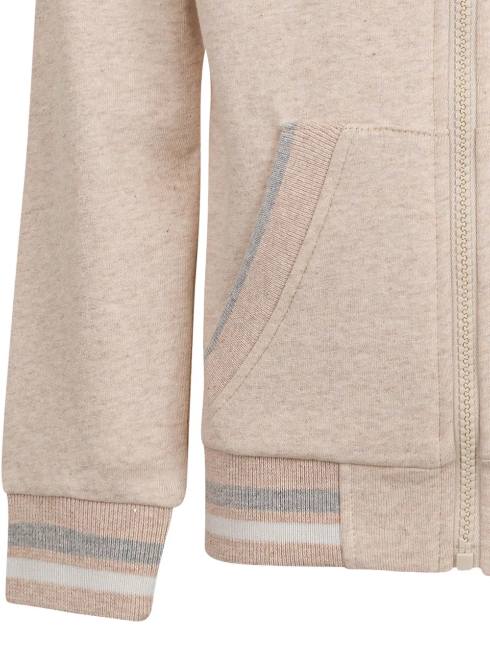 Eleventy Kids Hoodie met rits Beige