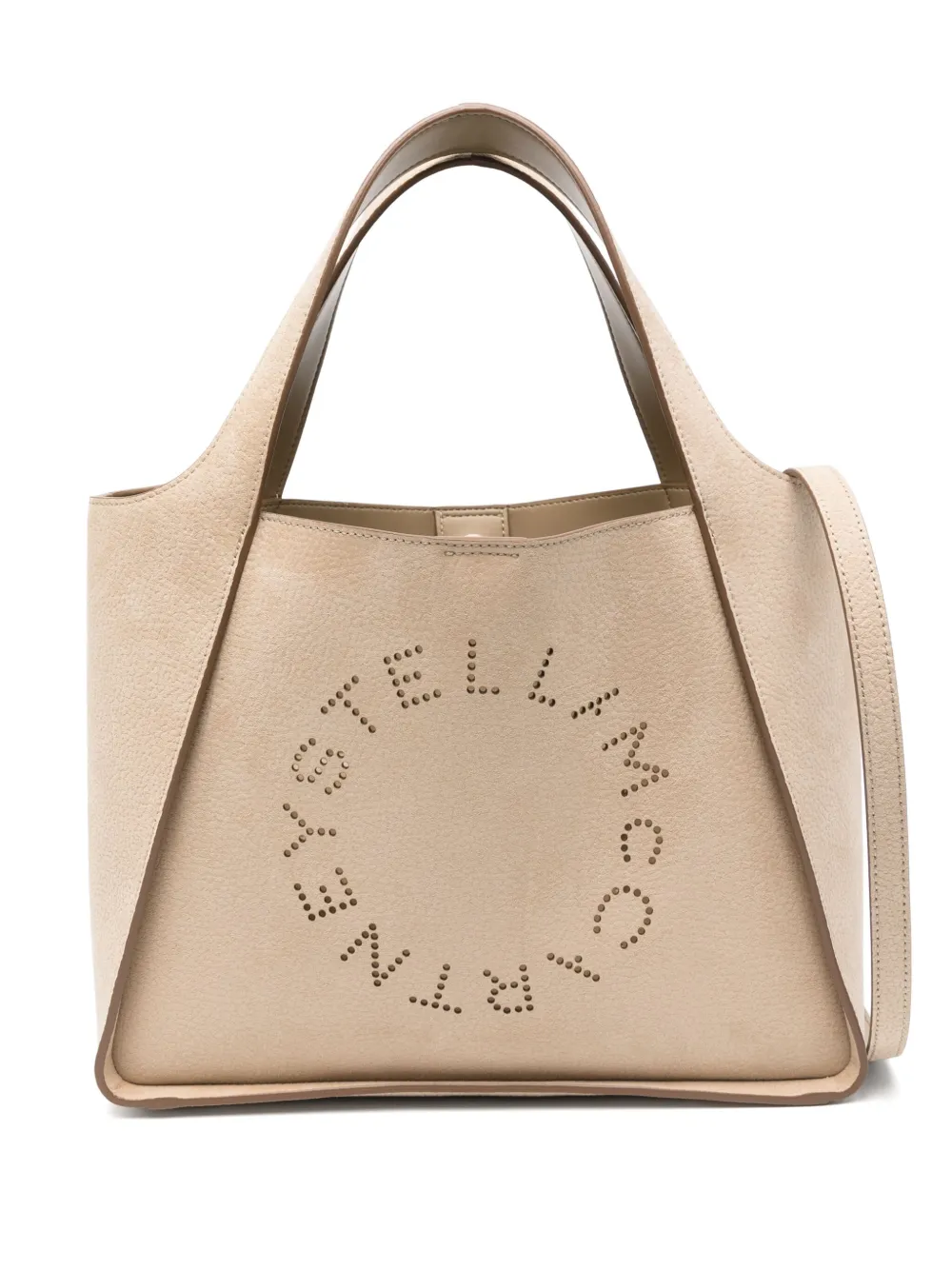 Stella McCartney Shopper met logo Beige
