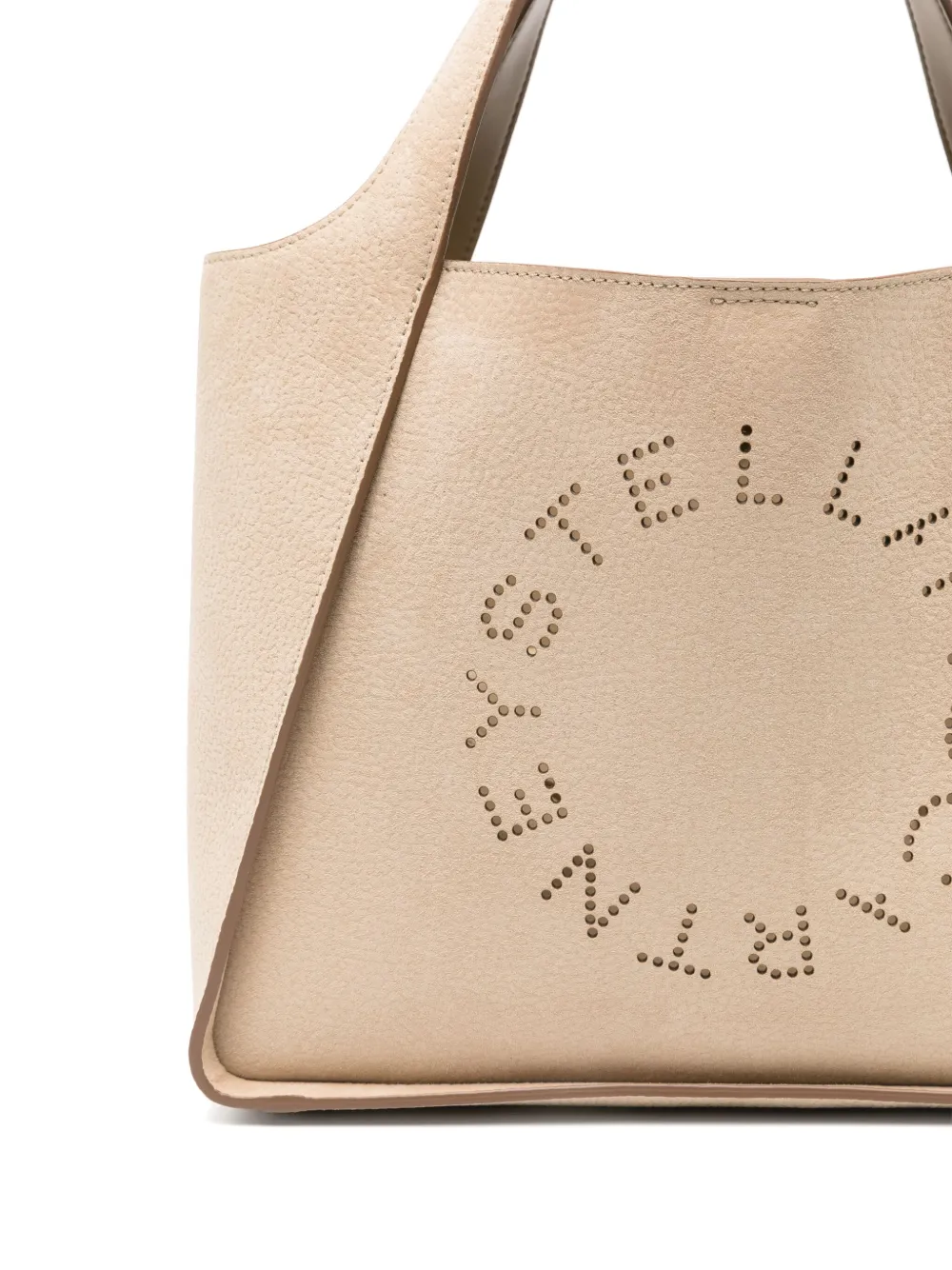 Stella Mccartney Logo Tote Bag In Neutrals