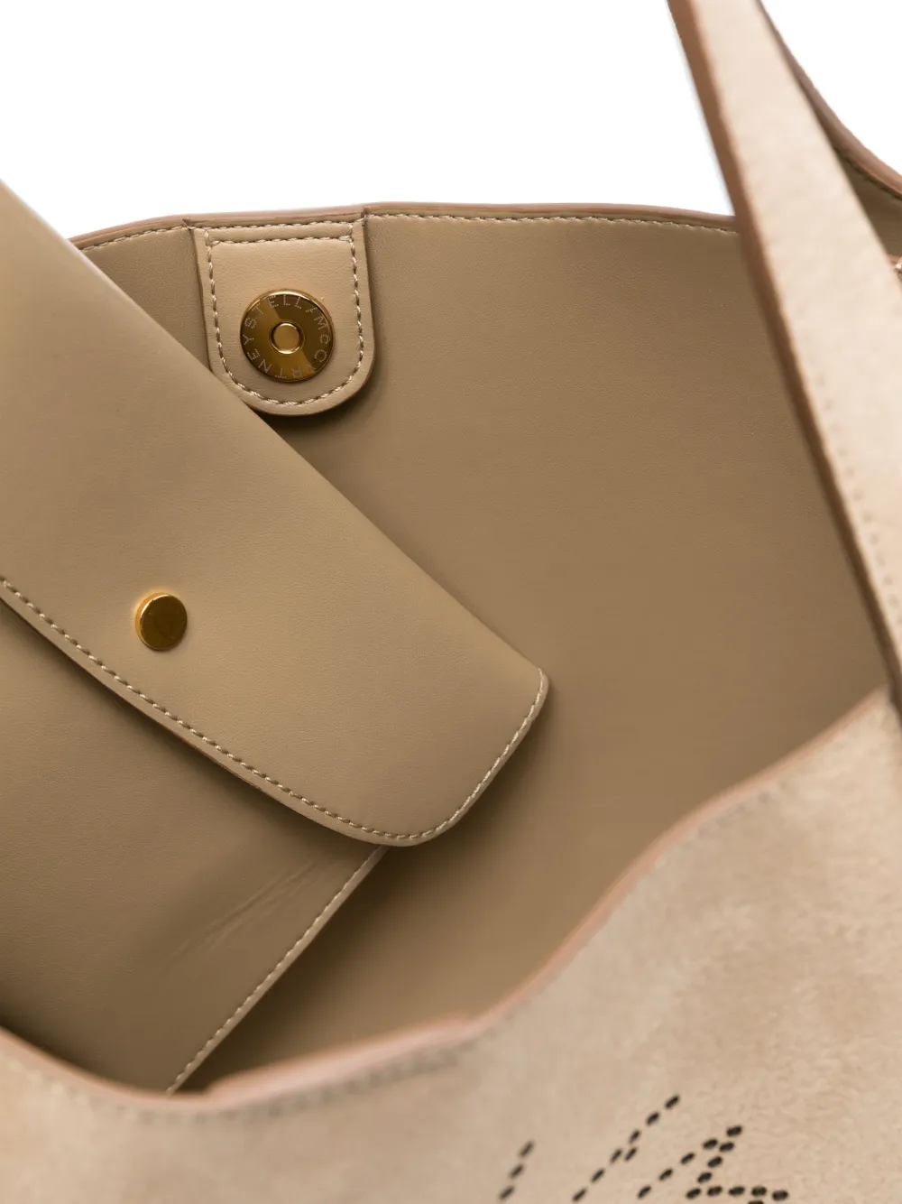 Stella Mccartney Logo Tote Bag In Neutrals