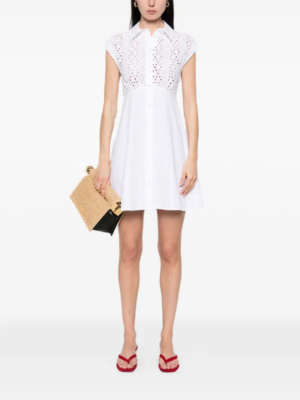 LIU JO Cotton Mini Dress White FARFETCH CA