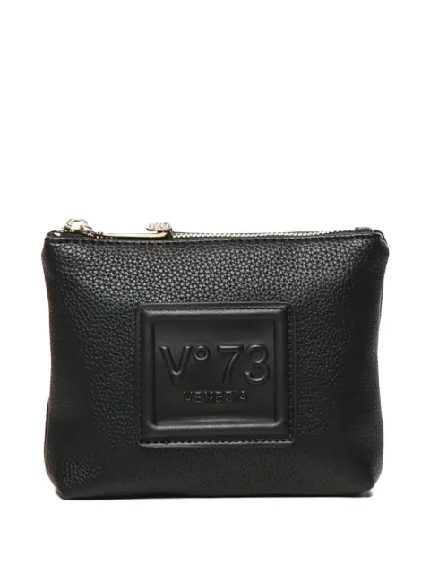 V°73 embossed logo zip-top pouch