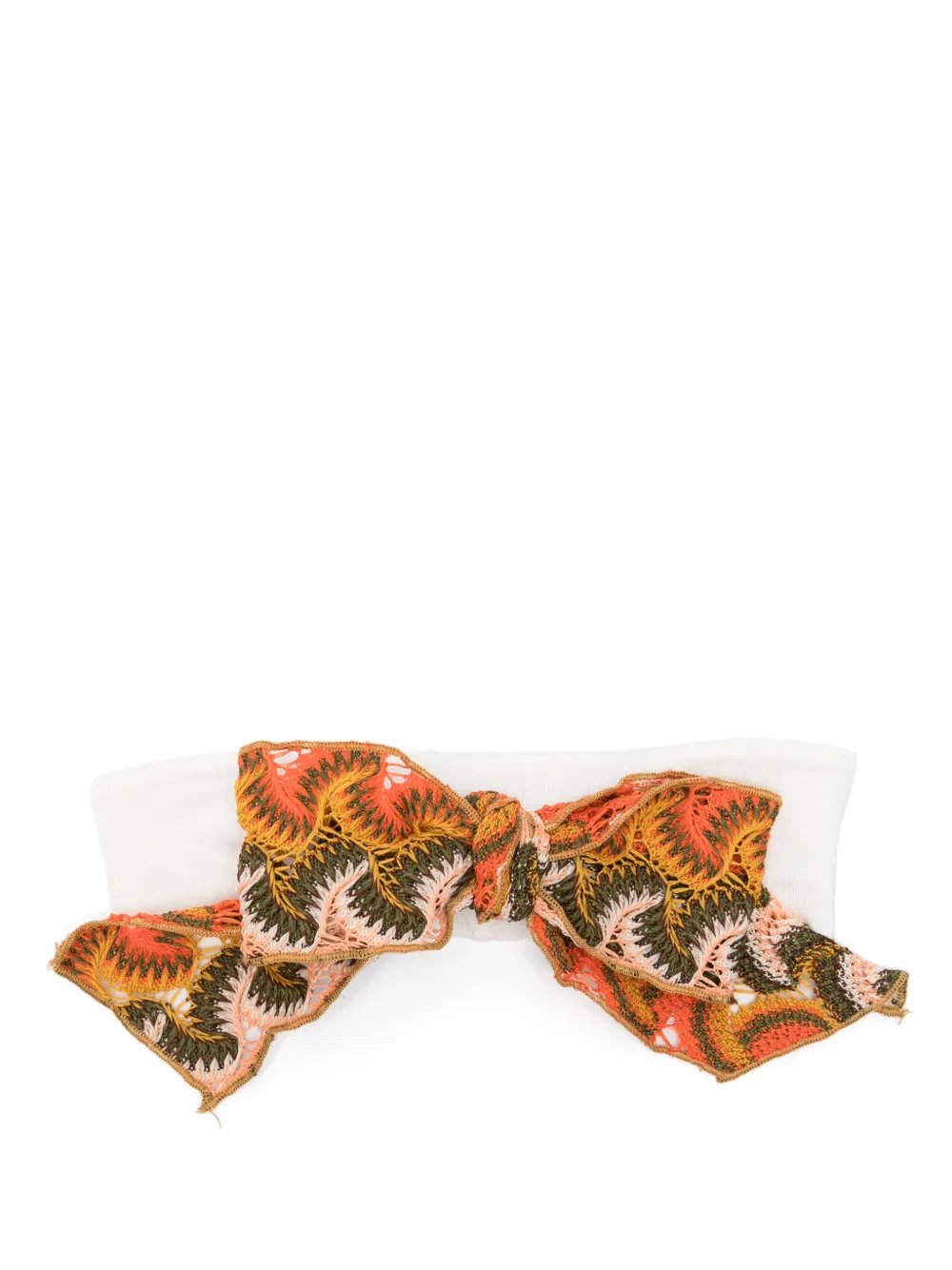La Stupenderia Haarband met gehaakt detail Oranje