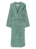 TEKLA striped robe - Green