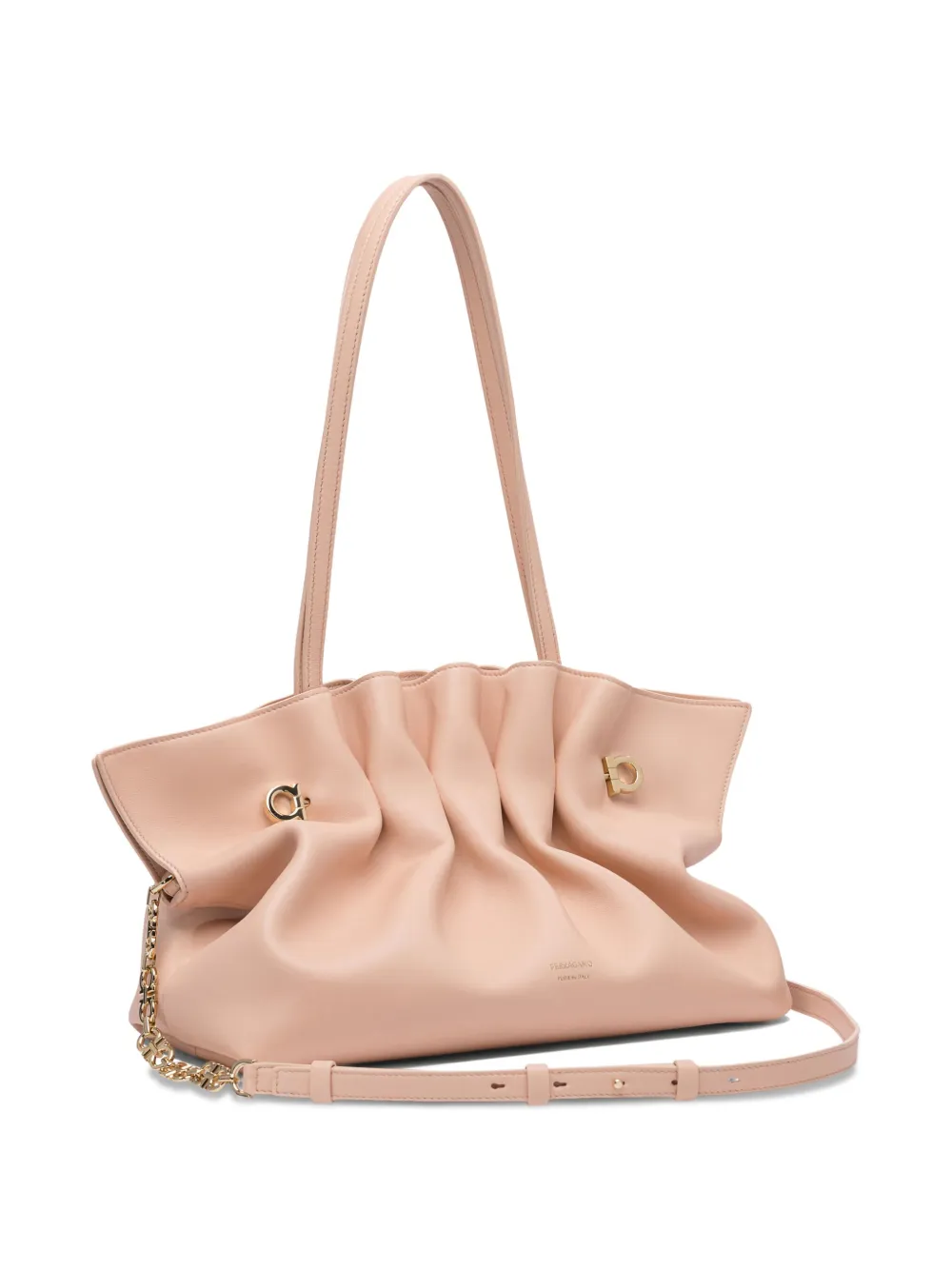 Ferragamo Shopper met ruches Roze