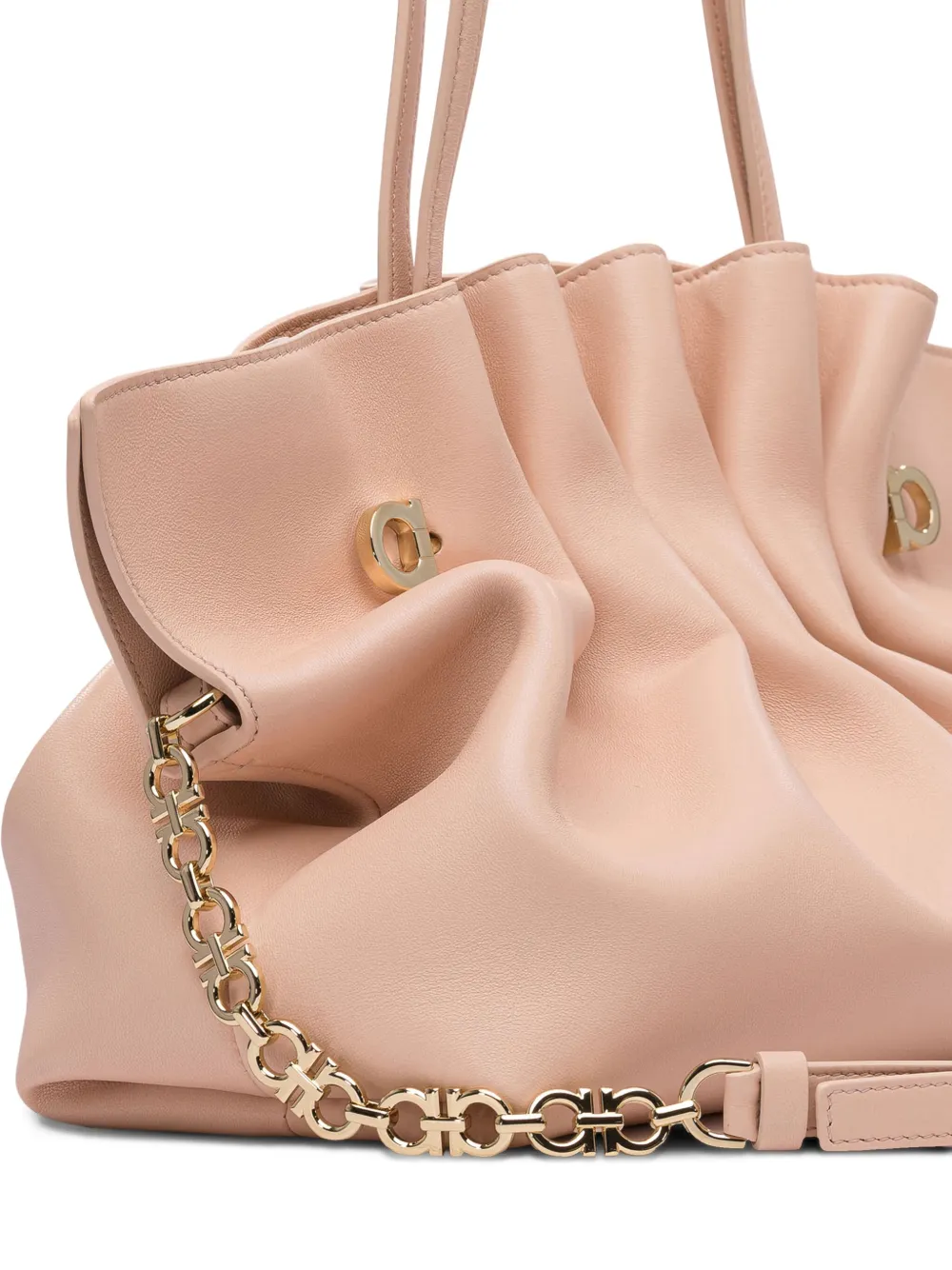 Ferragamo Shopper met ruches Roze
