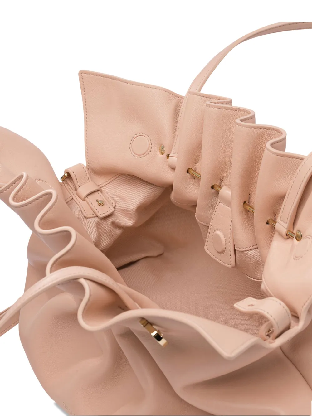 Ferragamo Shopper met ruches Roze