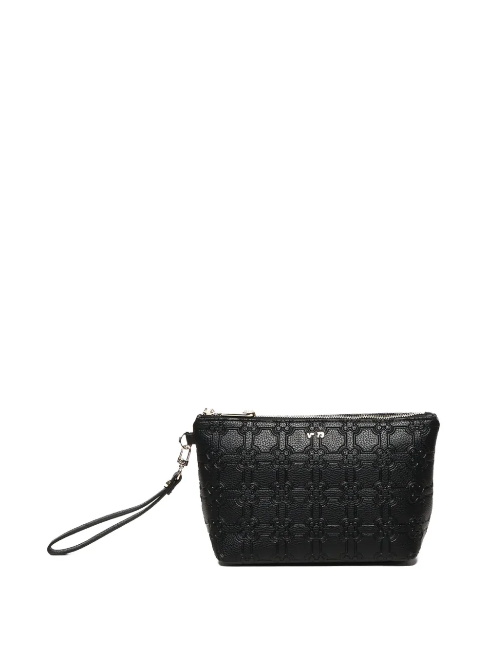 V°73 embossed wrist-strap pouch - Zwart