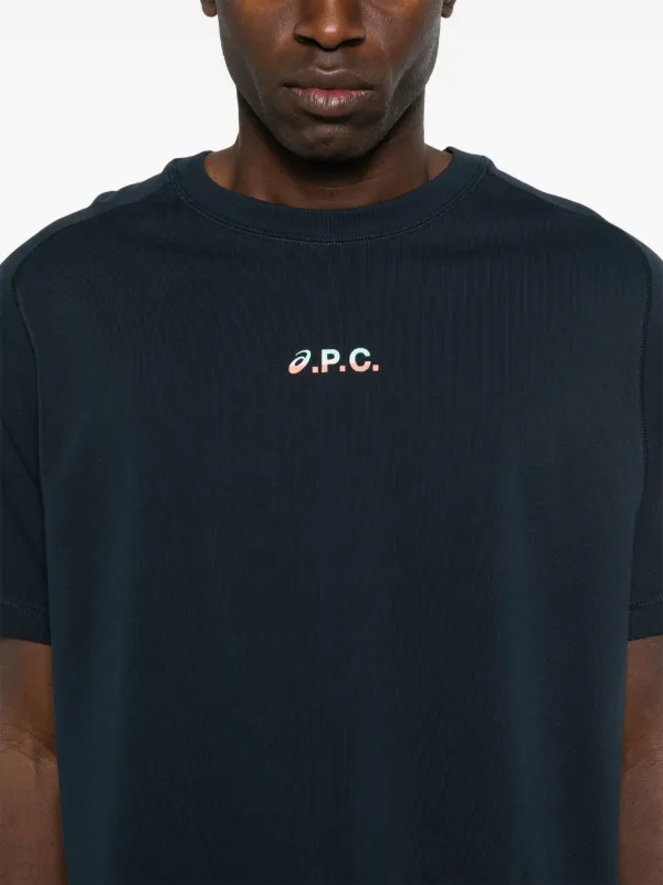 【関税込み】A.P.C. ネイビー ASICSエディション Wind Tシャツ A.P.C. x Asics Wind T-shirt | Blue | FARFETCH BN