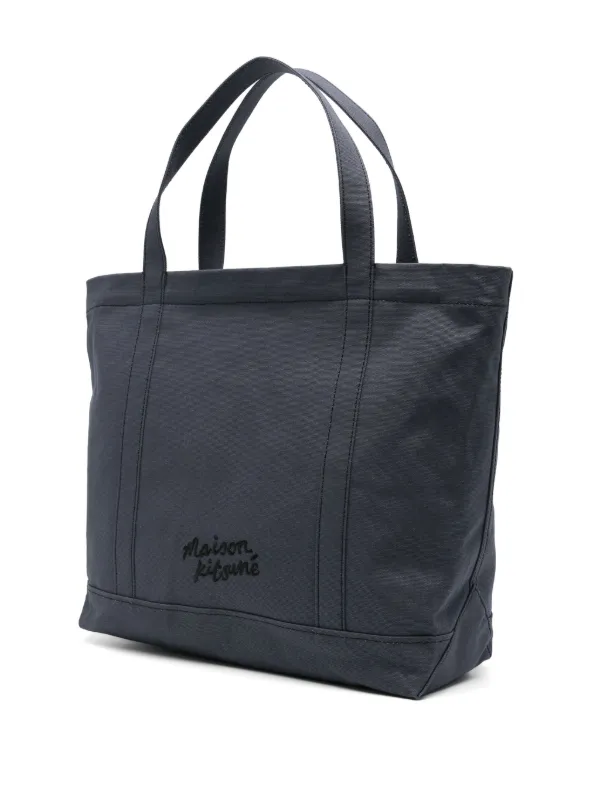 Maison Kitsuné Large Fox Head Tote Bag | Grey | FARFETCH NZ