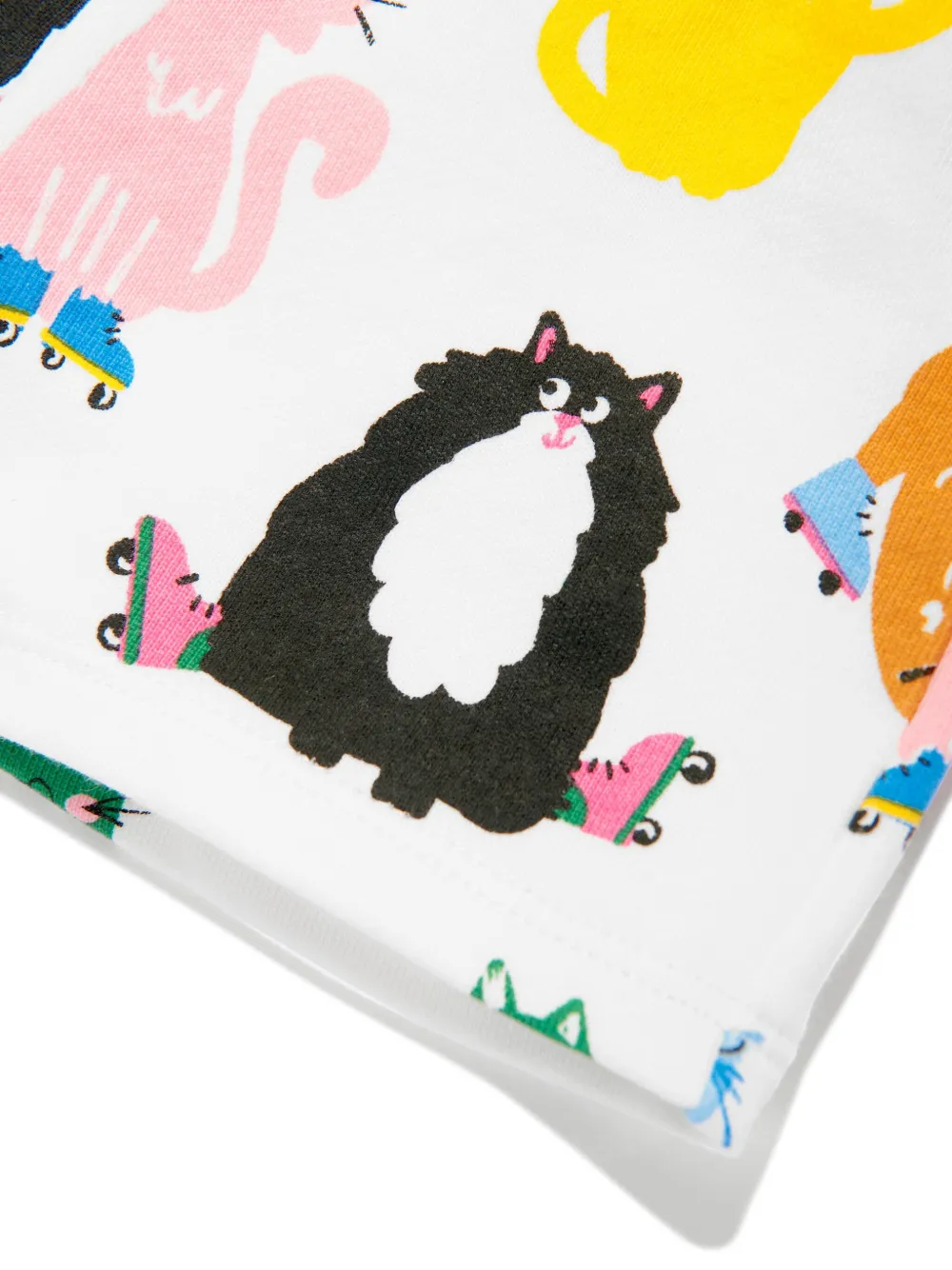 Stella McCartney Kids Shorts met kattenprint Wit