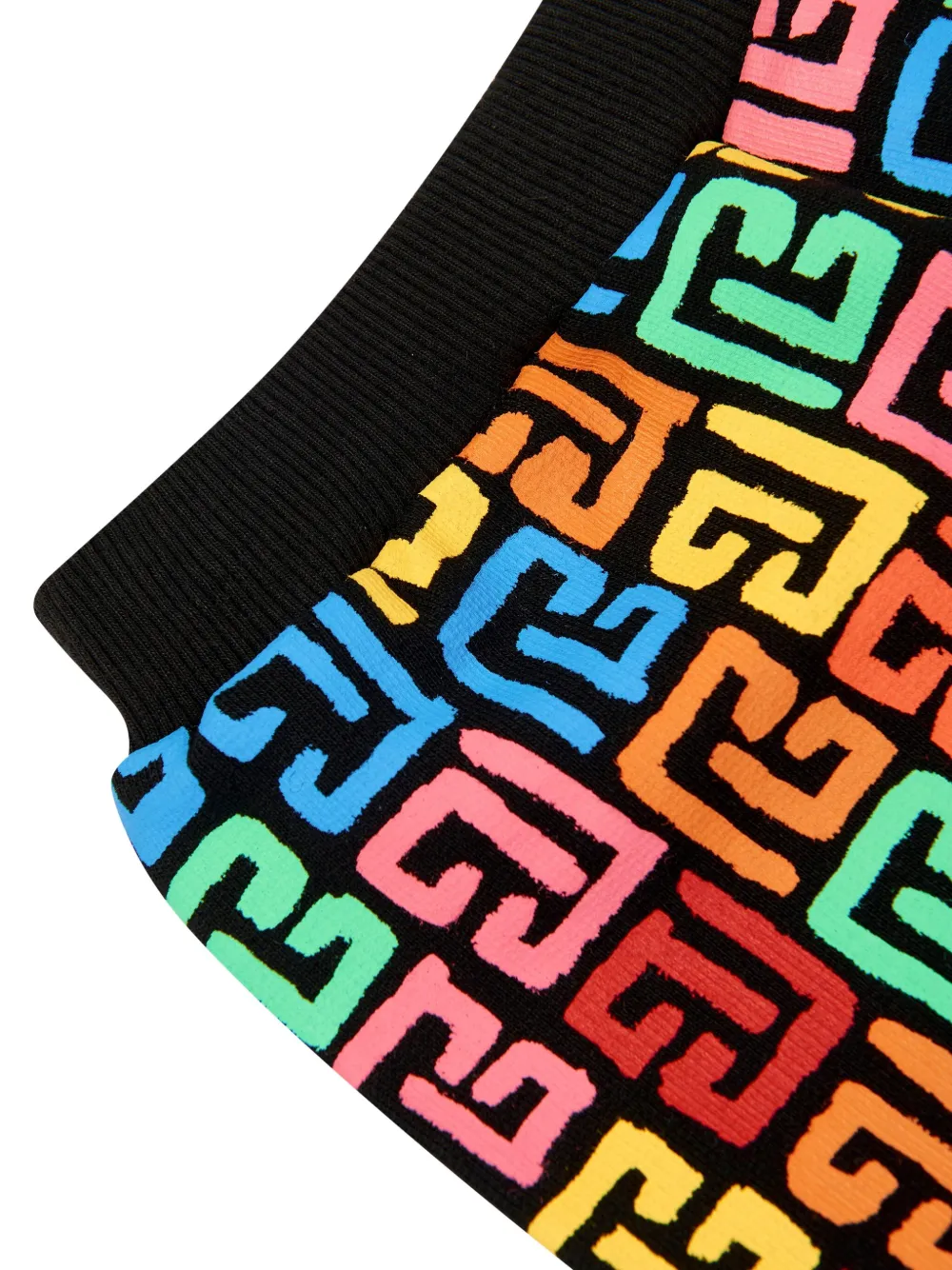 Balmain Monogram-print Shorts In Black