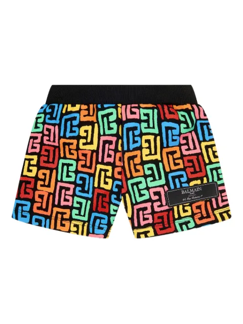 Balmain Kids monogram-print shorts 