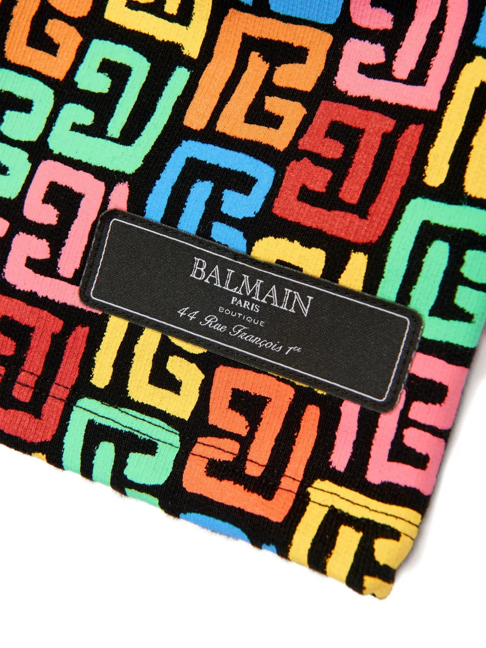 Balmain Monogram-print Shorts In Black