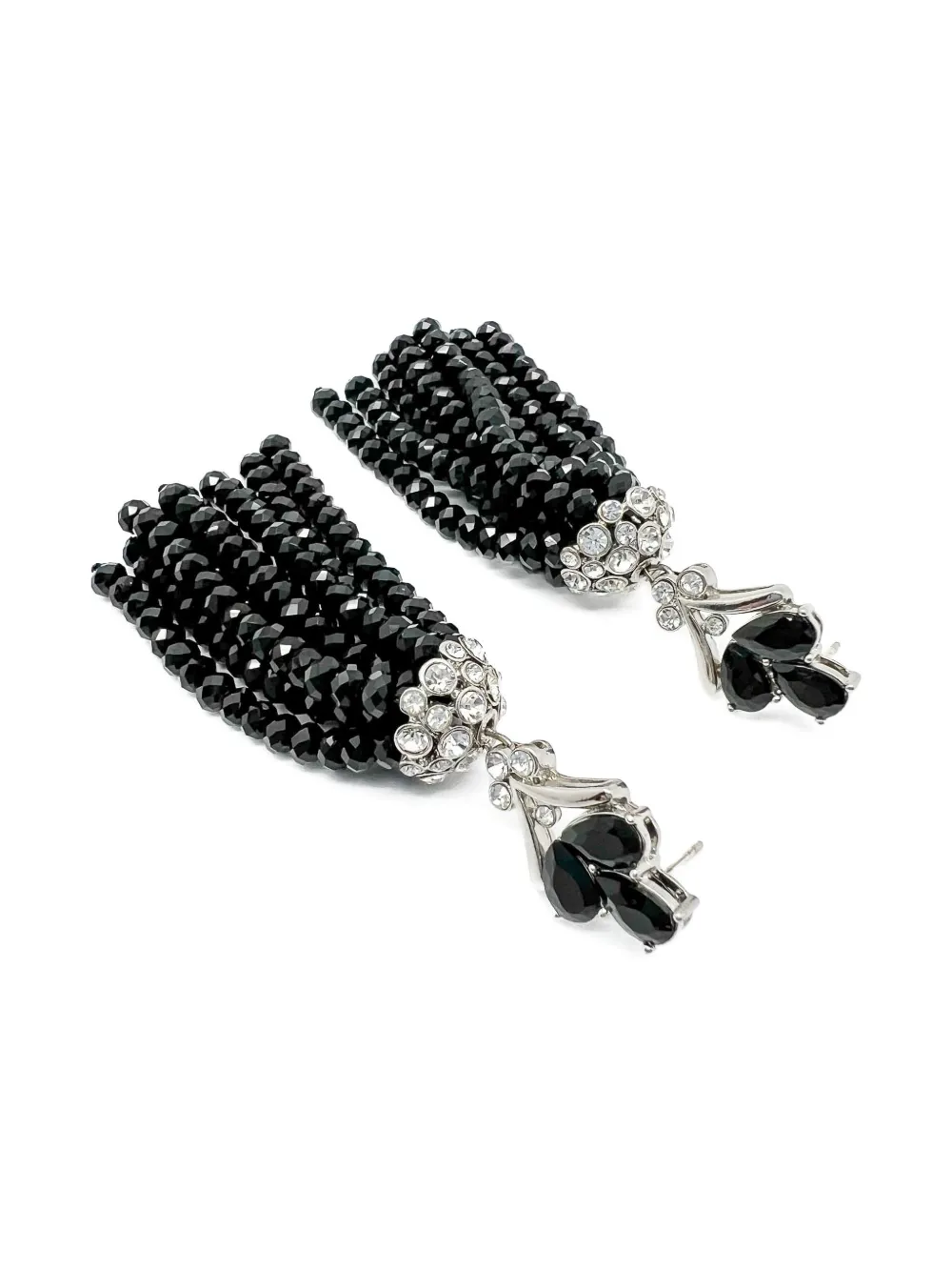 Jennifer Gibson Jewellery 1990s Monet Tassel crystal earrings | Image 2