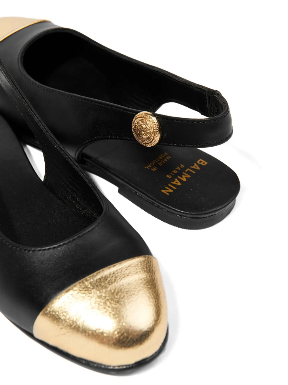 Balmain Round-headed Sandals In Black