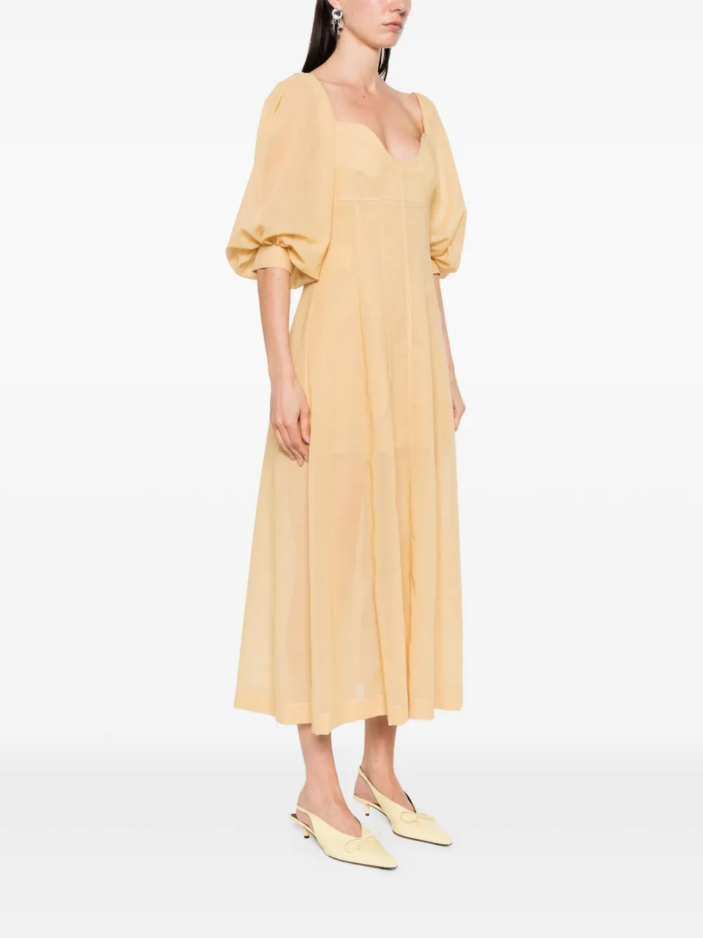 Philosophy Di Lorenzo Serafini Maxi-jurk met kant Beige