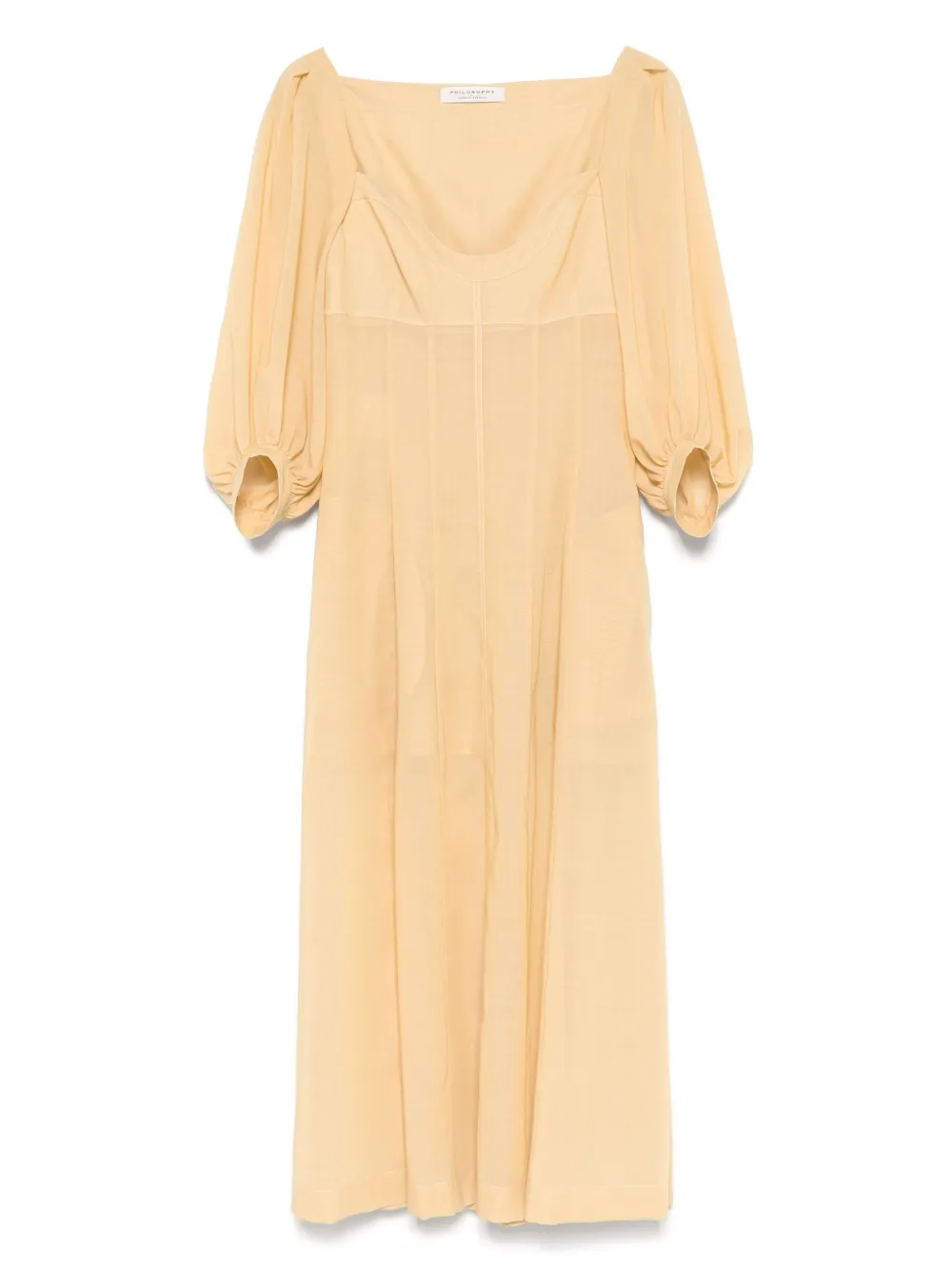 Philosophy Di Lorenzo Serafini Maxi-jurk met kant Beige