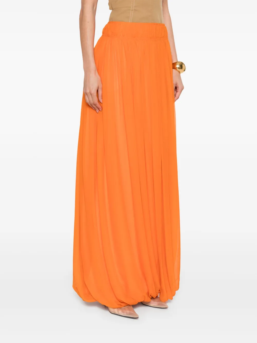 Alberta Ferretti Zijden maxi-rok Oranje