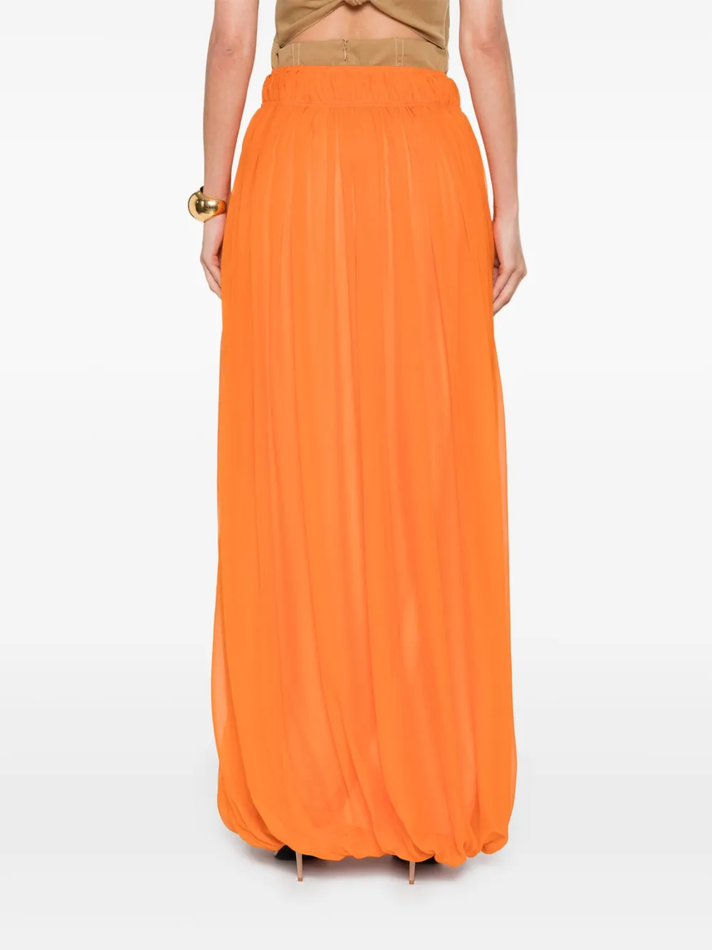 Alberta Ferretti Zijden maxi-rok Oranje