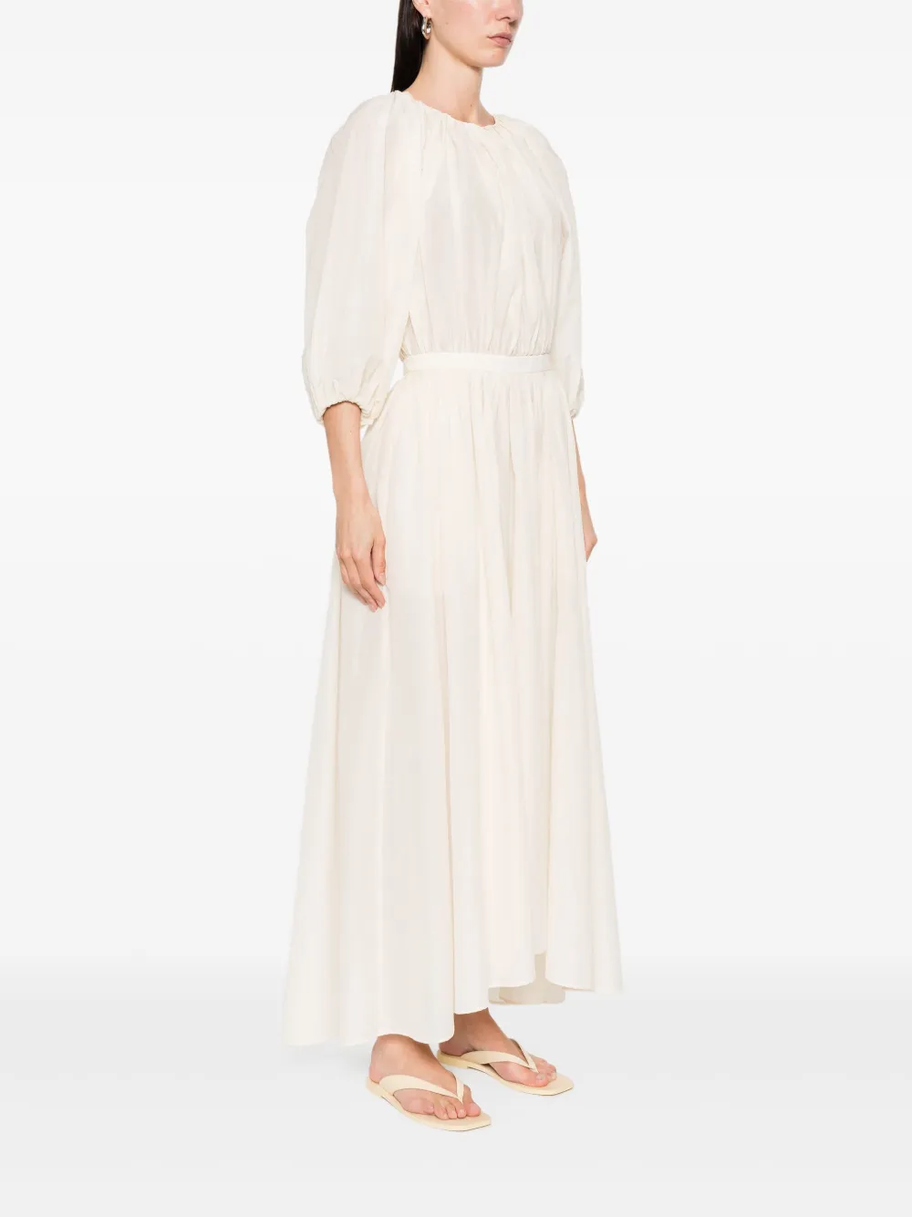 Philosophy Di Lorenzo Serafini Maxi-jurk met pofmouwen Beige