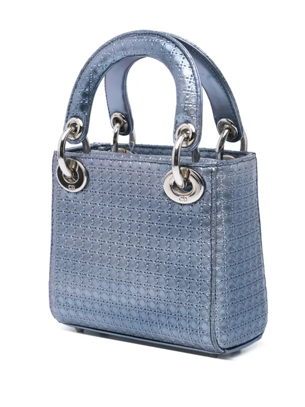 Christian Dior Pre-Owned 2015 ミニ メタリック パテント Christian Dior Pre-Owned 2015 ミニ メタリック パテント