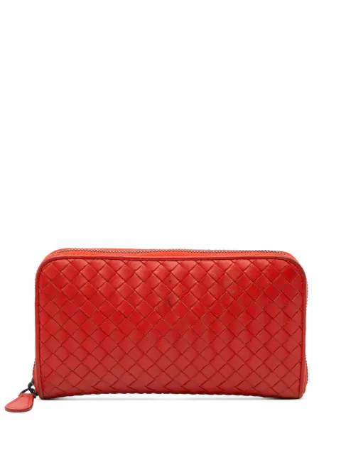 Bottega Veneta Pre-Owned 2011 Nappa Intrecciato Zip Around Wallet long wallets