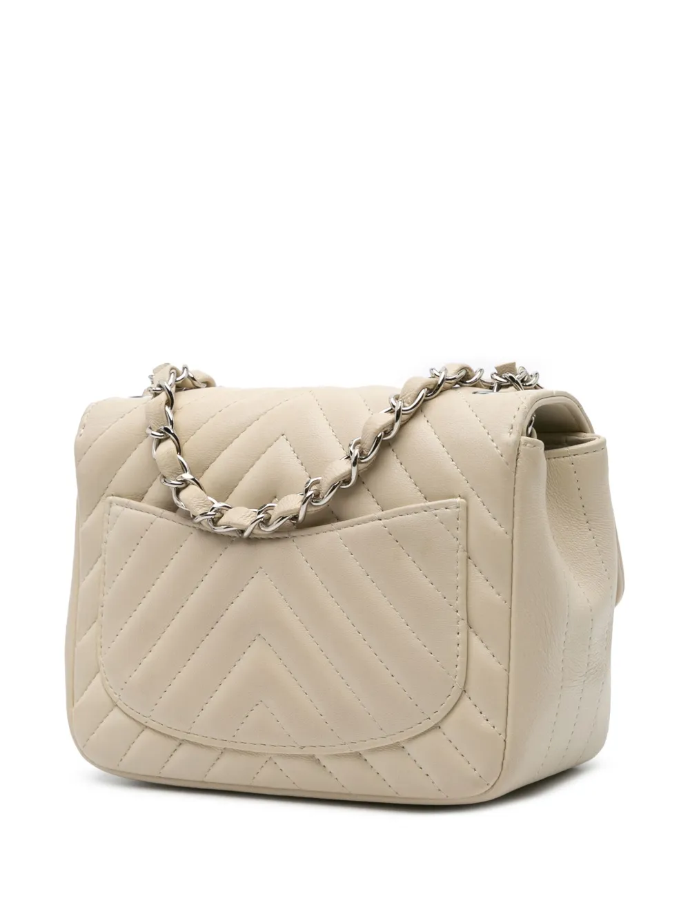 CHANEL Pre-Owned 2020 Mini Square Classic Chevron Lambskin Single Flap crossbody bag | Pre-Owned | Image 2