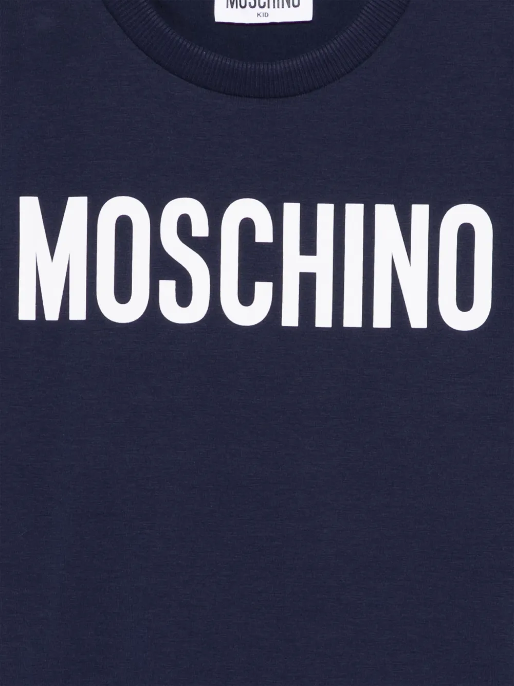 Moschino Kids T-shirt met logoprint Blauw