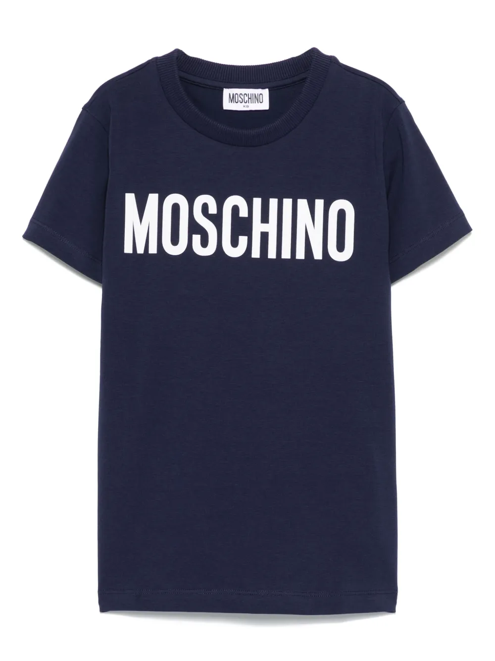 Moschino Kids T-shirt met logoprint Blauw