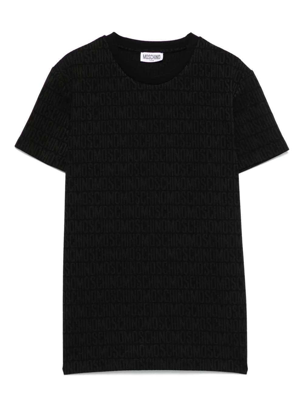 Moschino Kids T-shirt met logo-jacquard Zwart