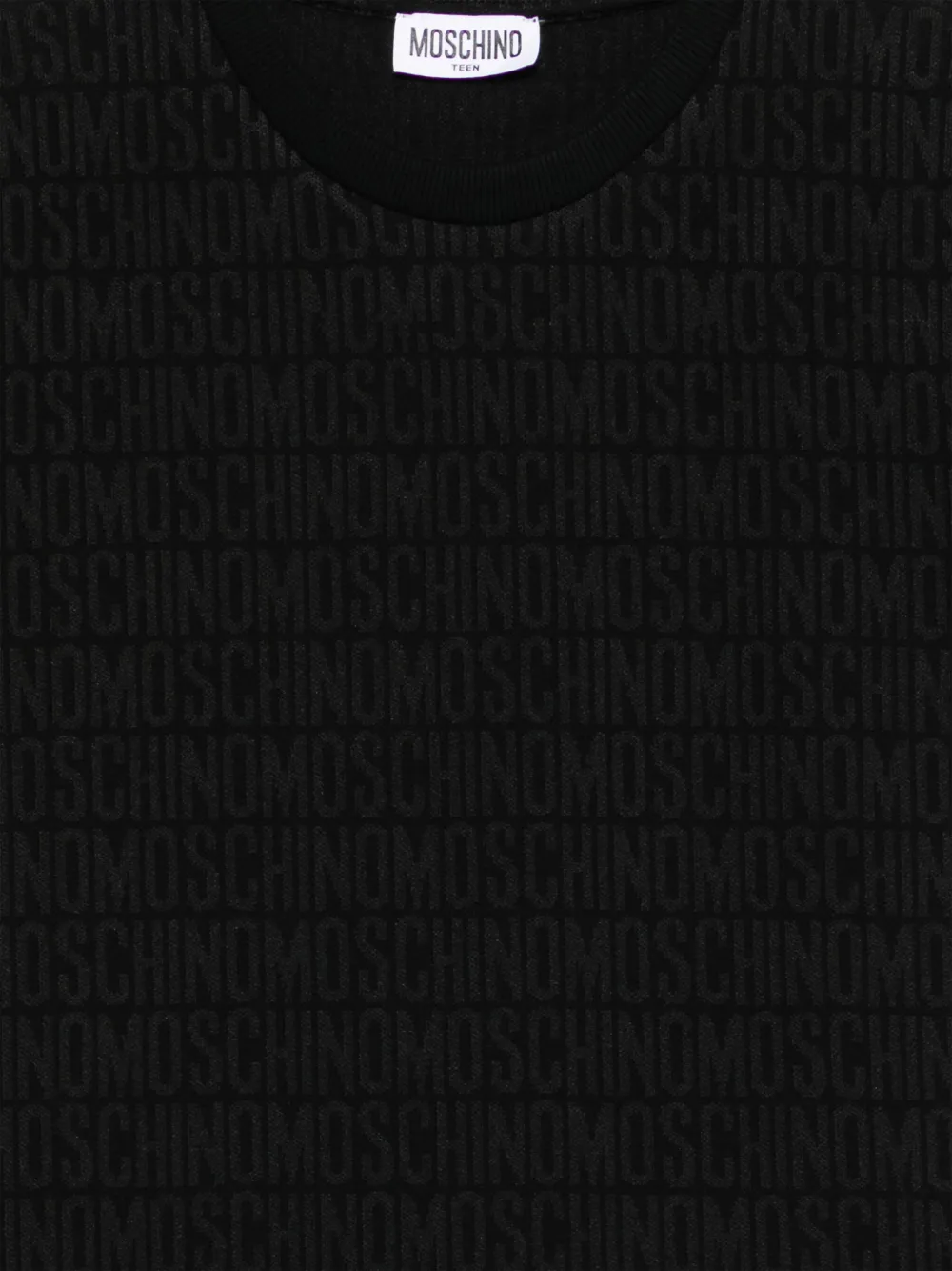 Moschino Kids T-shirt met logo-jacquard Zwart