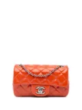 CHANEL Pre-Owned 2012 Extra Mini Rectangular Classic Patent Single Flap crossbody bag - Orange
