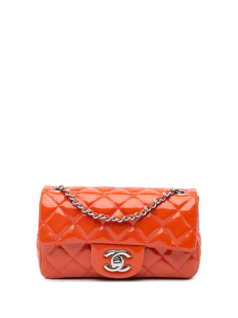 CHANEL Pre-Owned 2012 Extra Mini Rectangular Classic Patent Single Flap crossbody bag