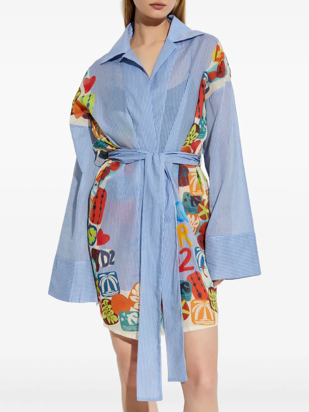 DSQUARED2 Gestreepte blouse Blauw