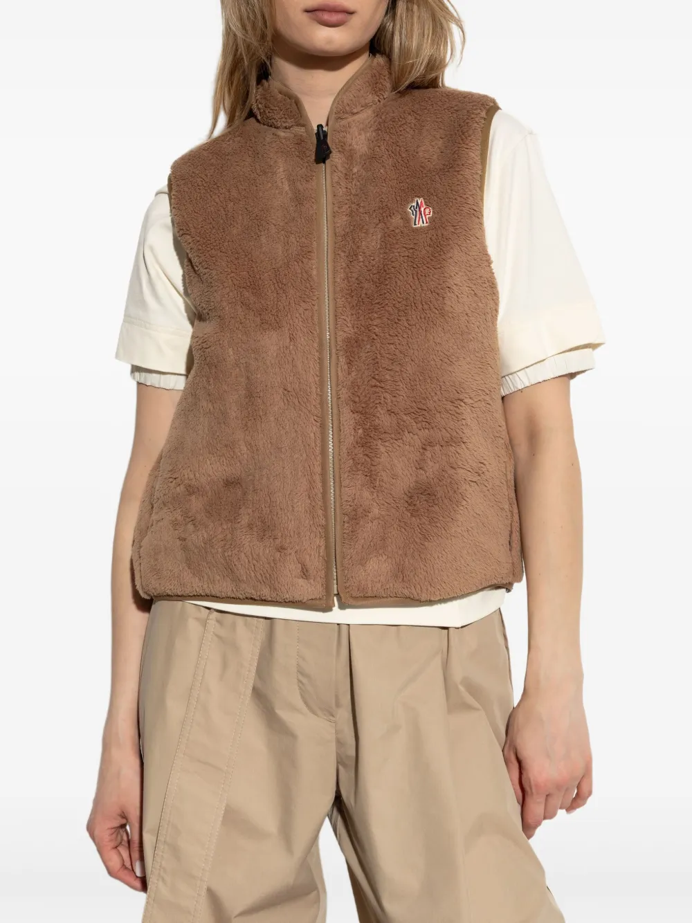Moncler Grenoble Lammy bodywarmer Bruin
