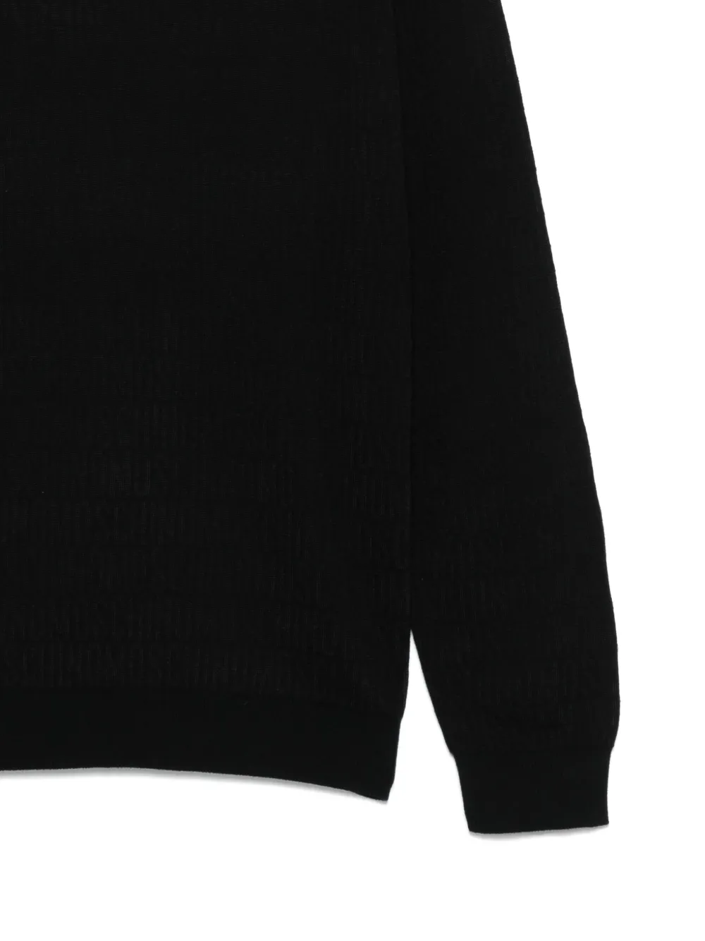 Moschino Kids Trui met logo jacquard Zwart