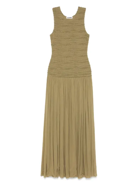Jil Sander crepe sleeveless maxi dress